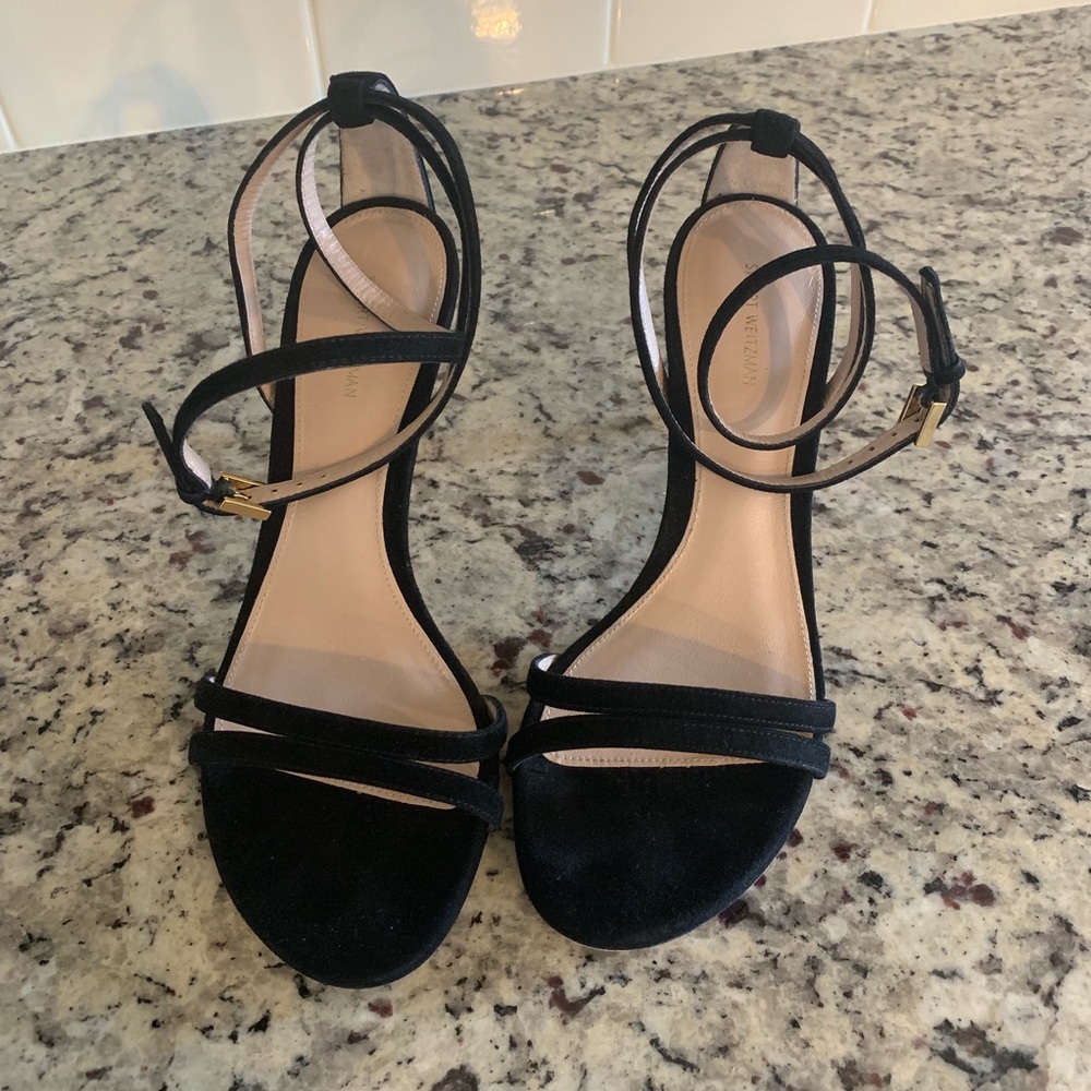 Stuart Weitzman Black Suede Heels